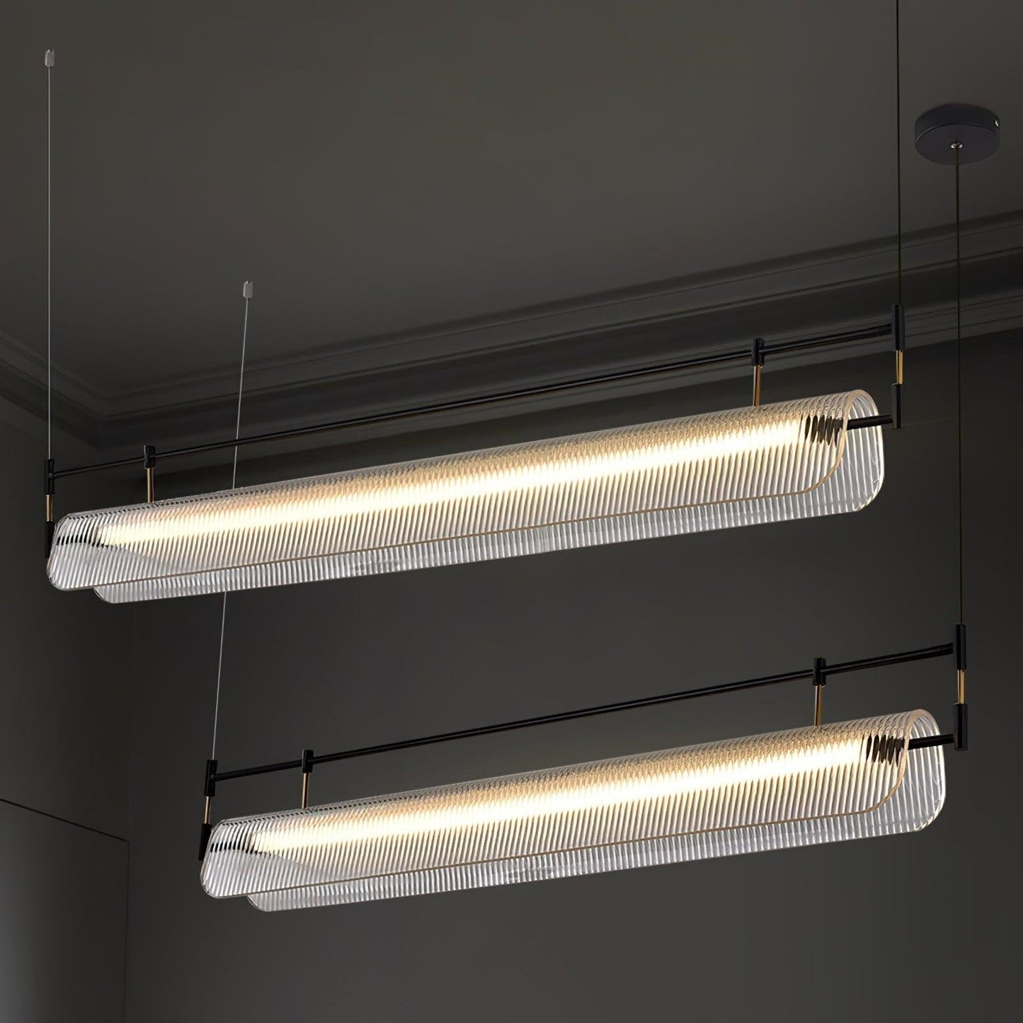 Linear Strip Acrylic Chandelier