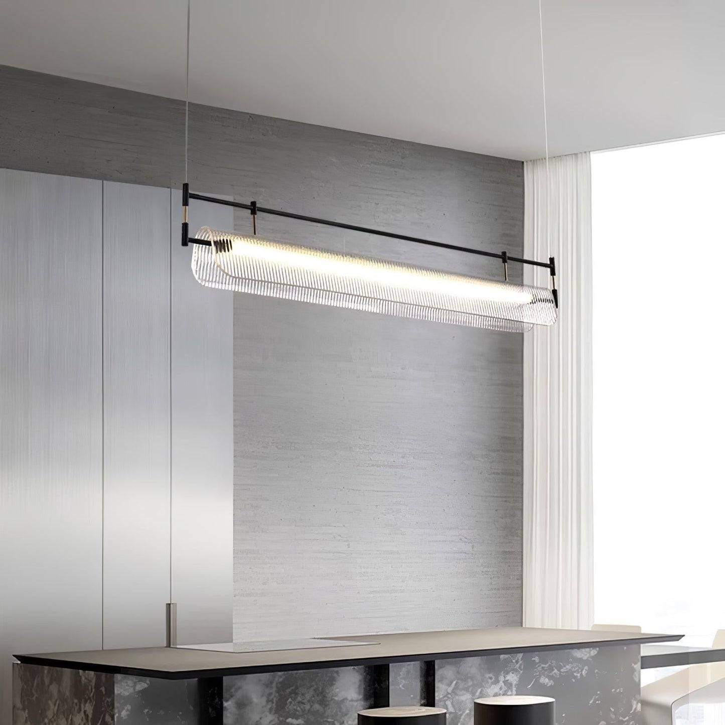 Linear Strip Acrylic Chandelier