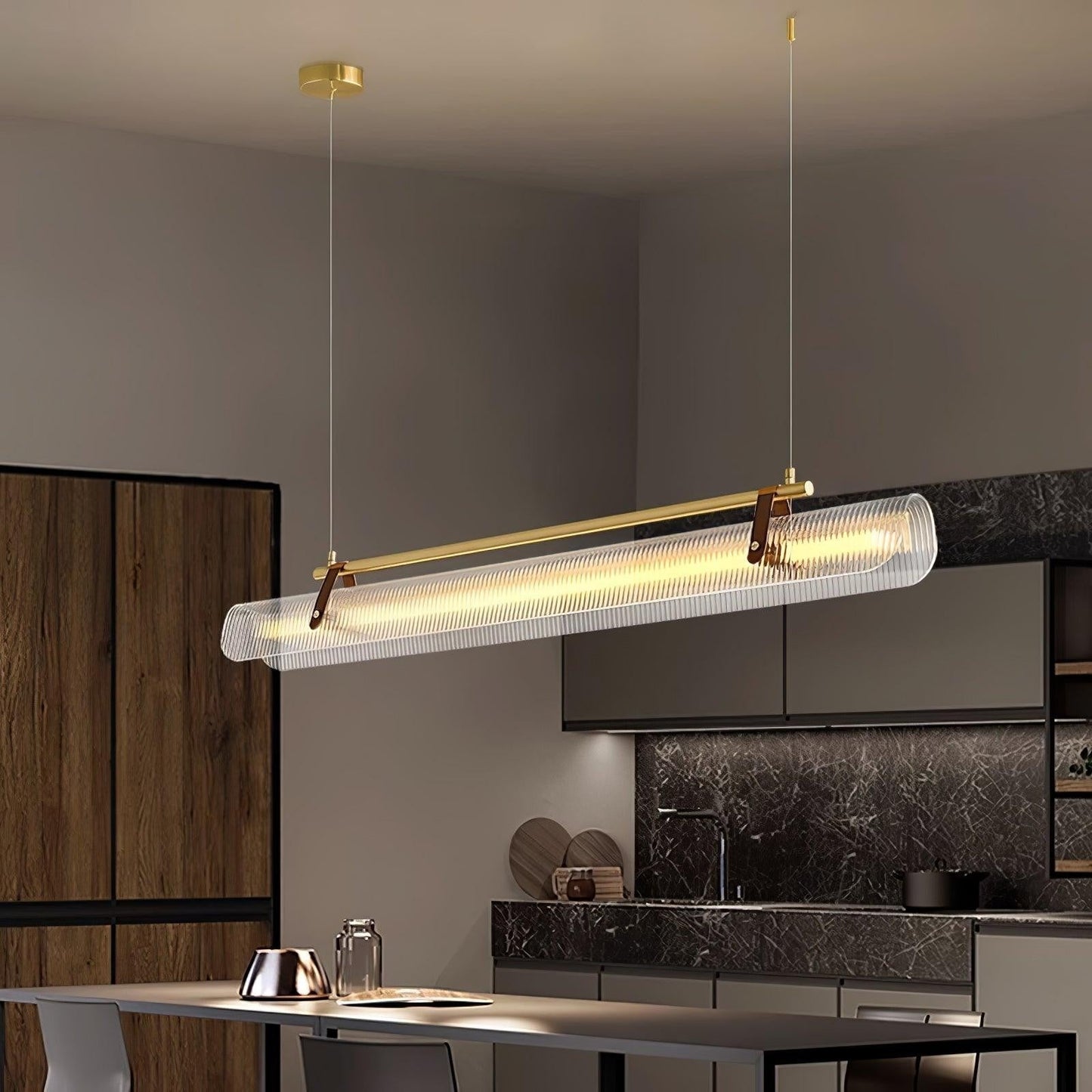 Linear Strip Acrylic Chandelier