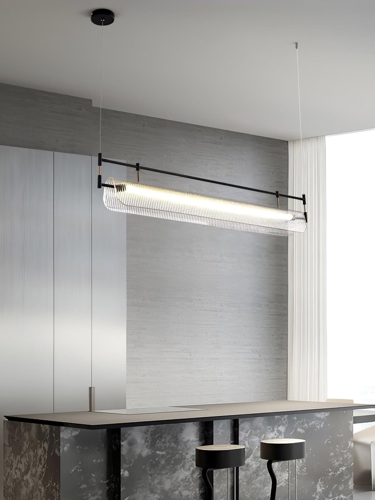 Linear Strip Acrylic Chandelier