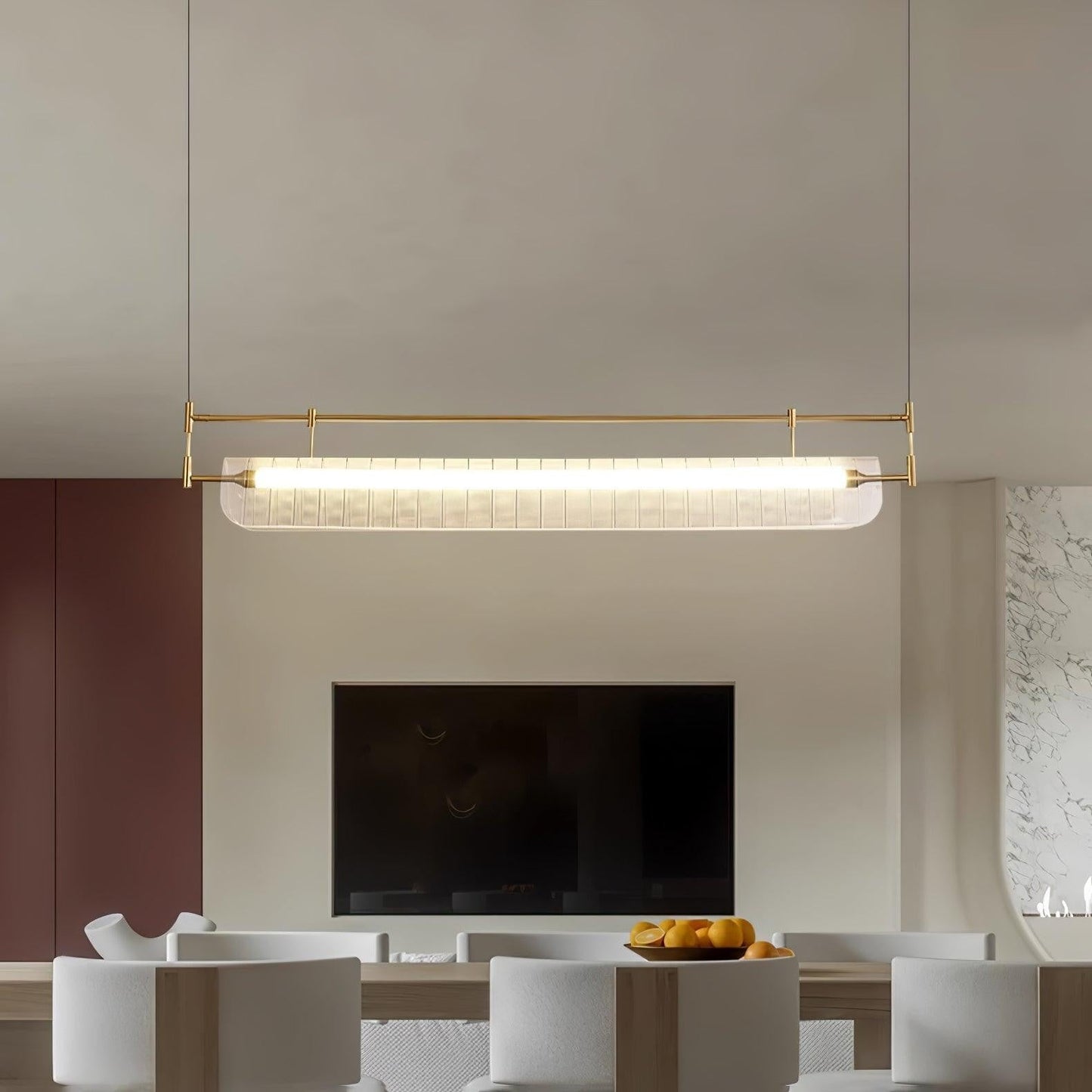 Linear Strip Acrylic Chandelier