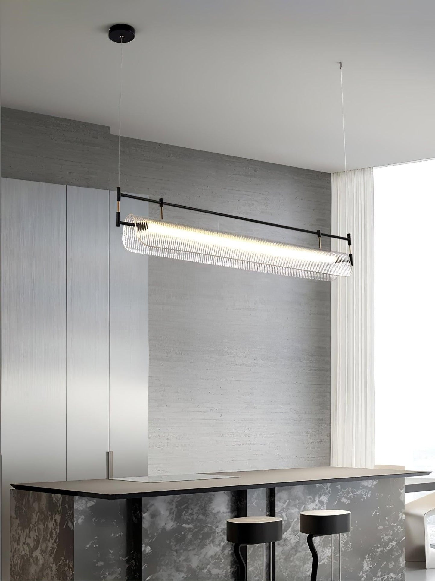 Linear Strip Acrylic Chandelier