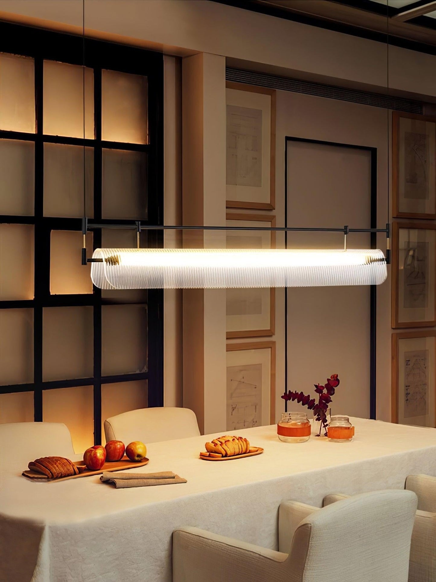 Linear Strip Acrylic Chandelier