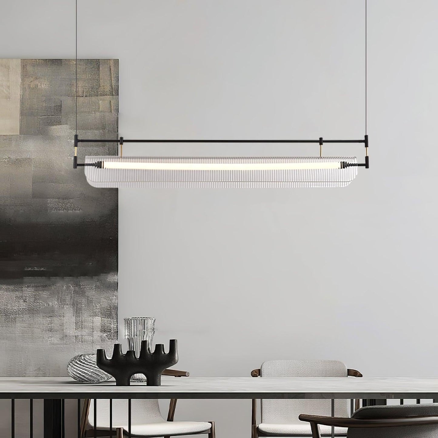 Linear Strip Acrylic Chandelier