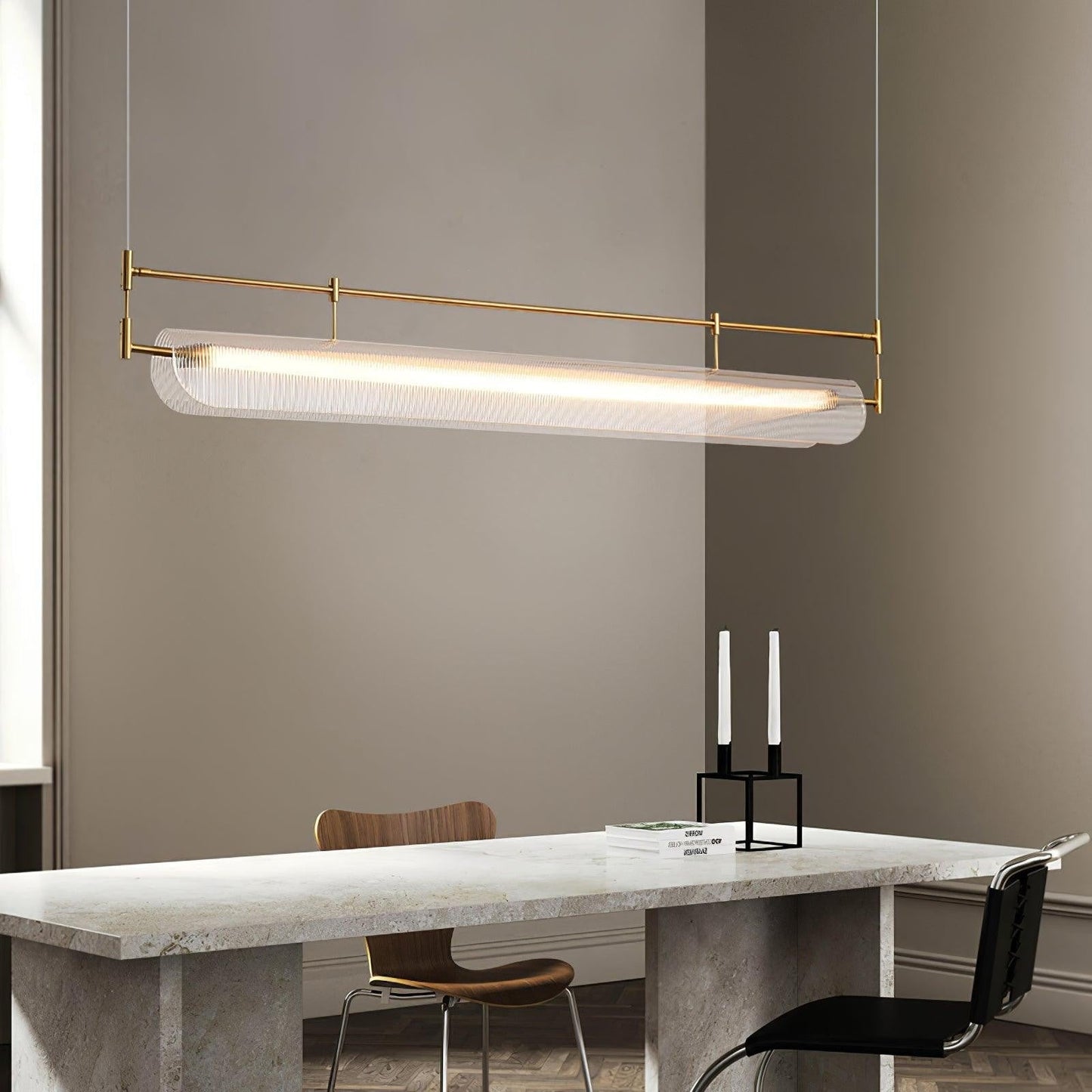 Linear Strip Acrylic Chandelier