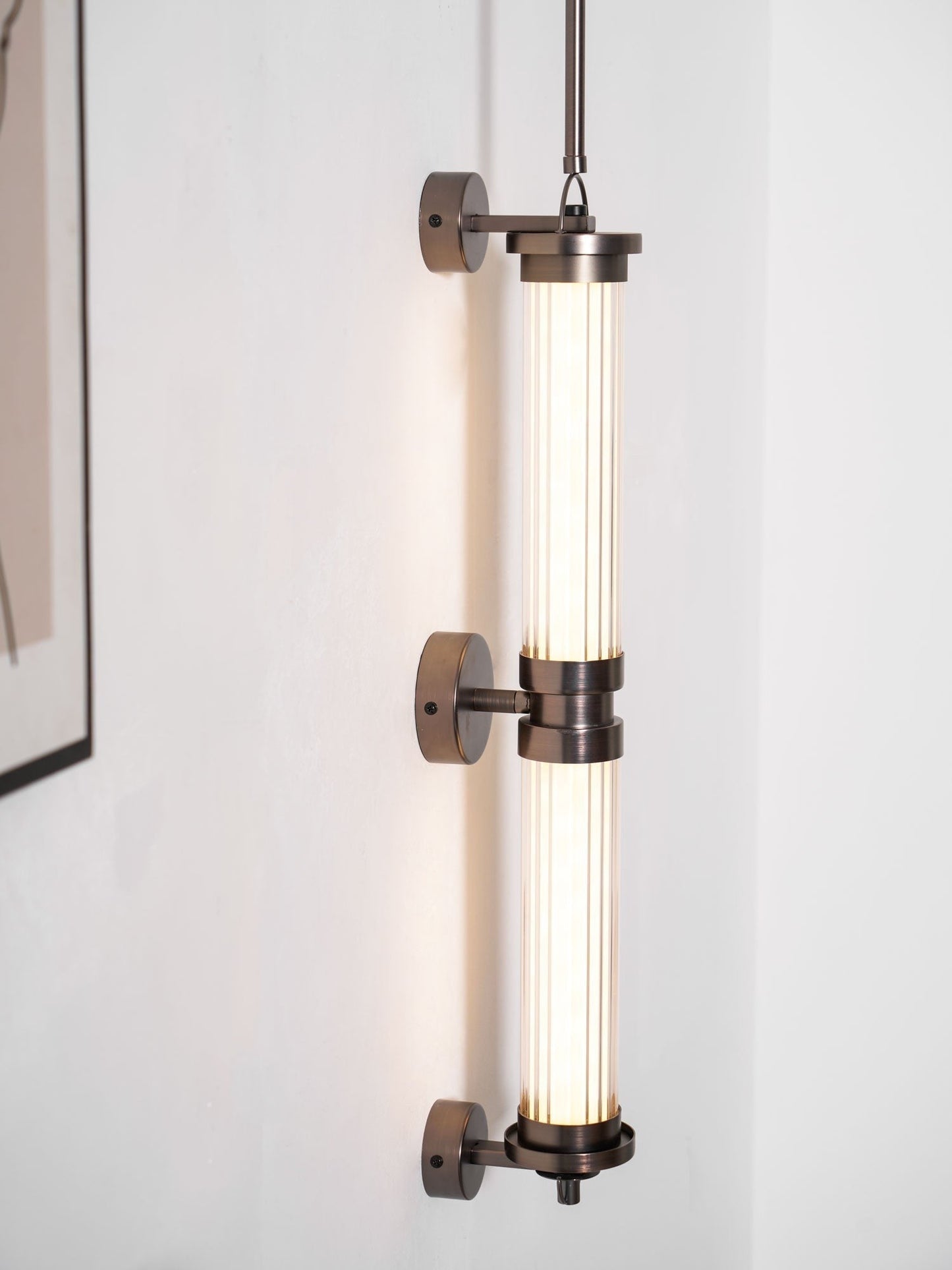 Meridian Slim Vertical Glass Wall Sconce