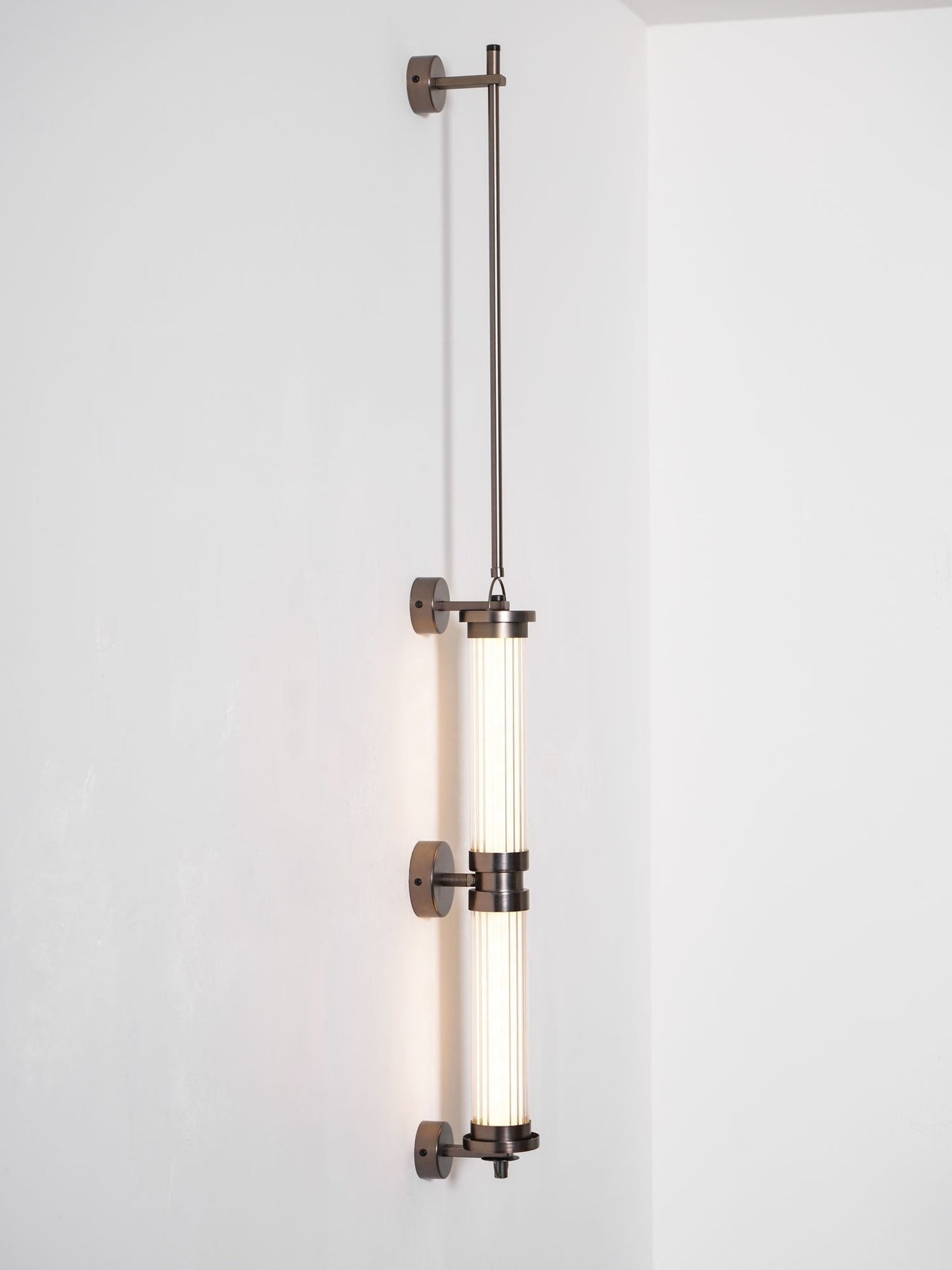 Meridian Slim Vertical Glass Wall Sconce