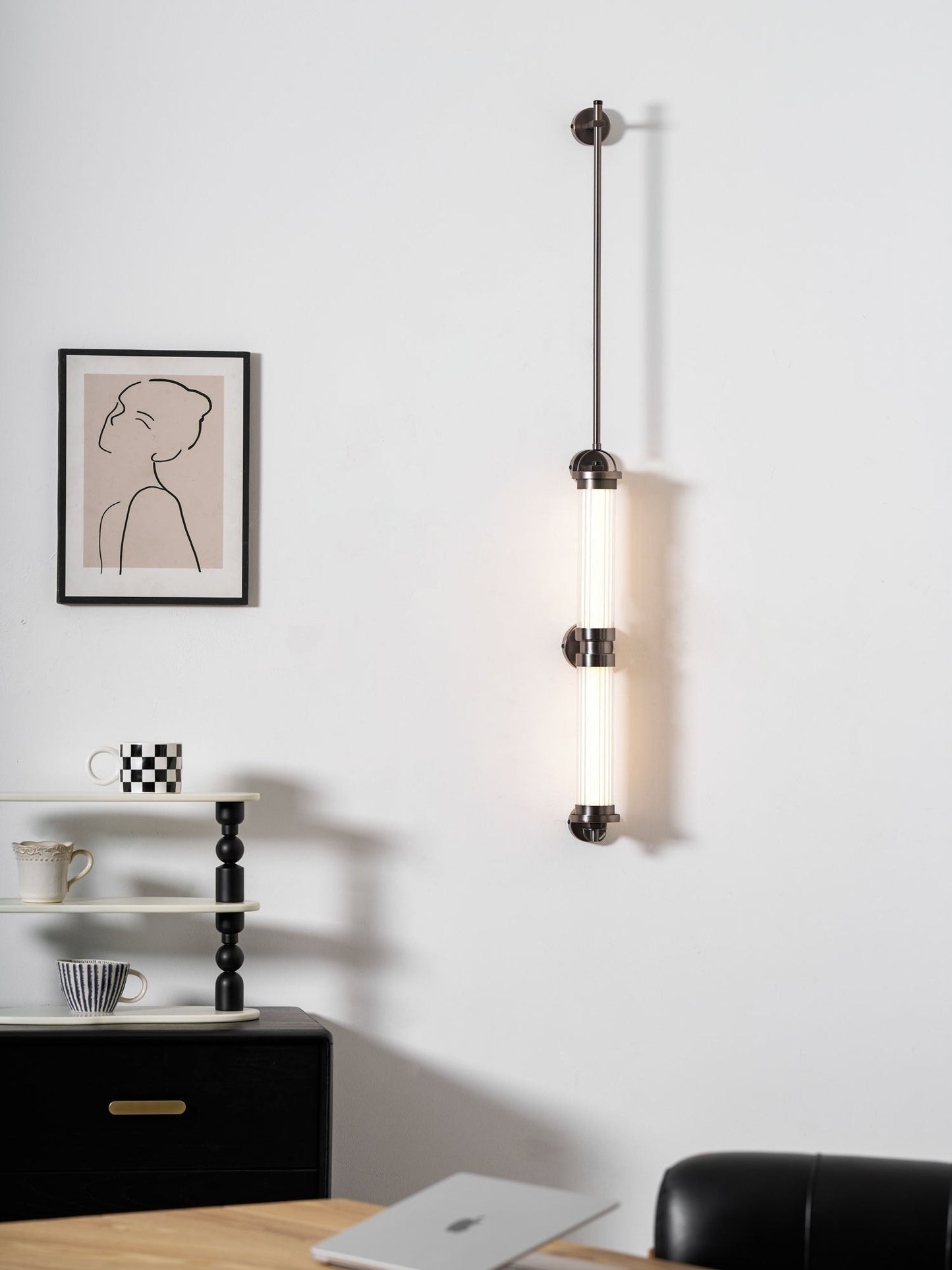 Meridian Slim Vertical Glass Wall Sconce