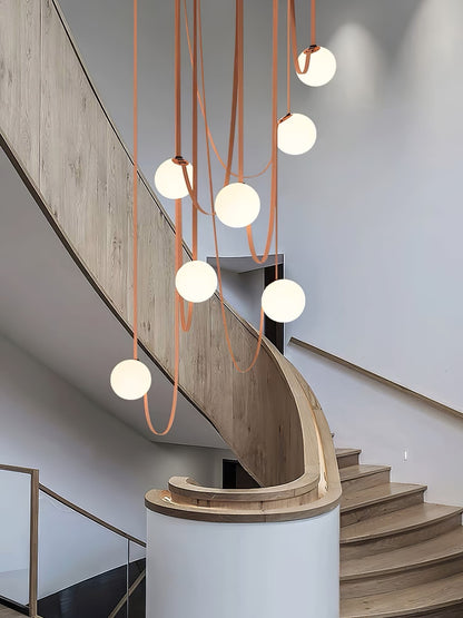 Multiple Belt Art Pendant Installation
