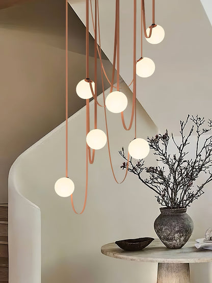 Multiple Belt Art Pendant Installation