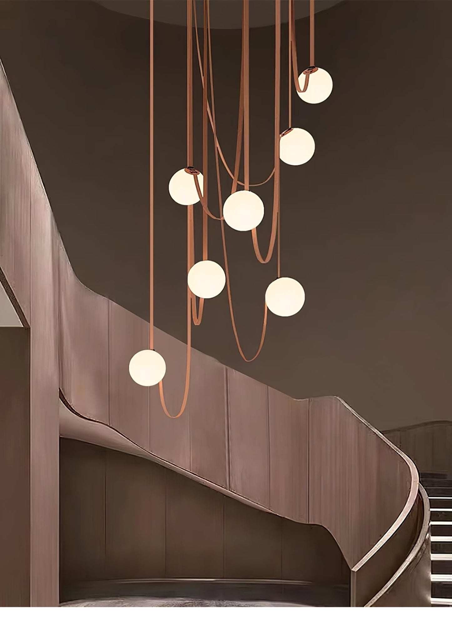 Multiple Belt Art Pendant Installation