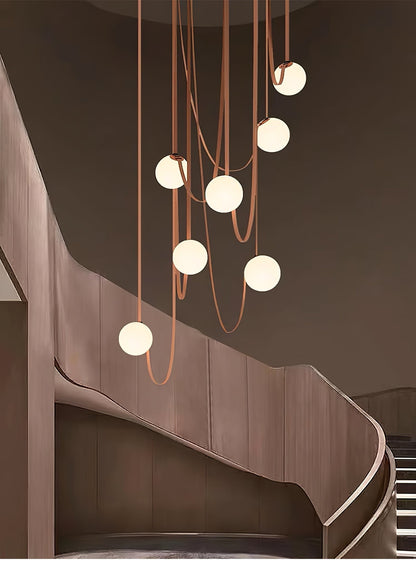 Multiple Belt Art Pendant Installation