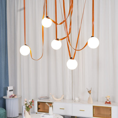 Multiple Belt Art Pendant Installation