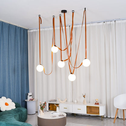 Multiple Belt Art Pendant Installation