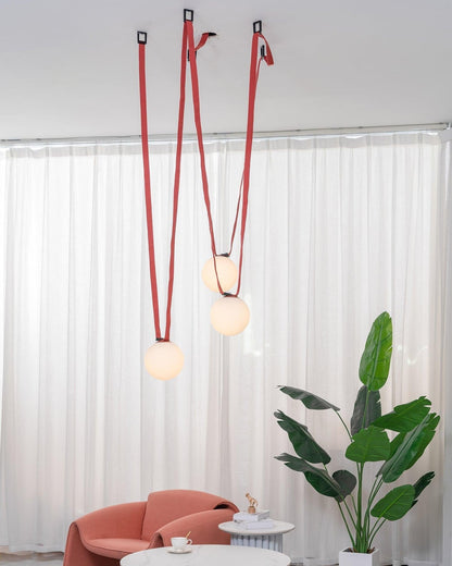 Multiple Belt Art Pendant Installation