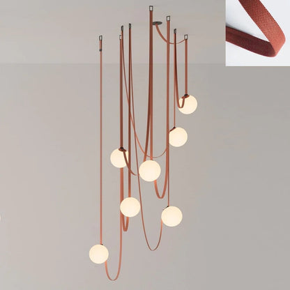 Multiple Belt Art Pendant Installation