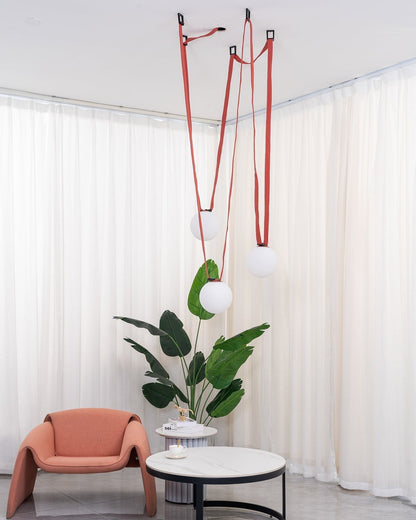 Multiple Belt Art Pendant Installation