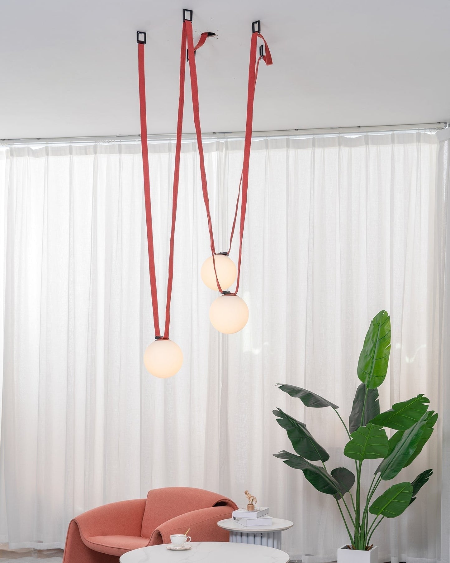 Multiple Belt Art Pendant Installation