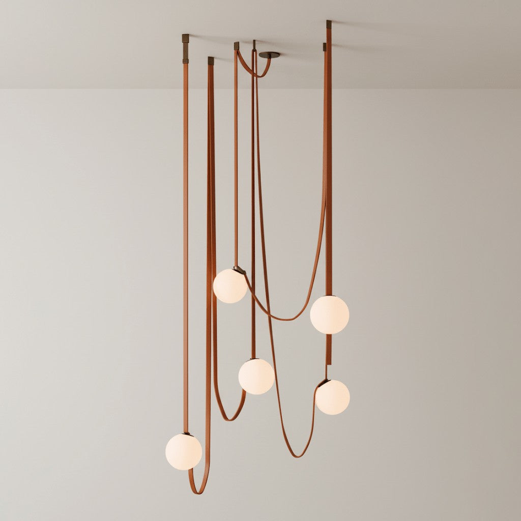 Multiple Belt Art Pendant Installation