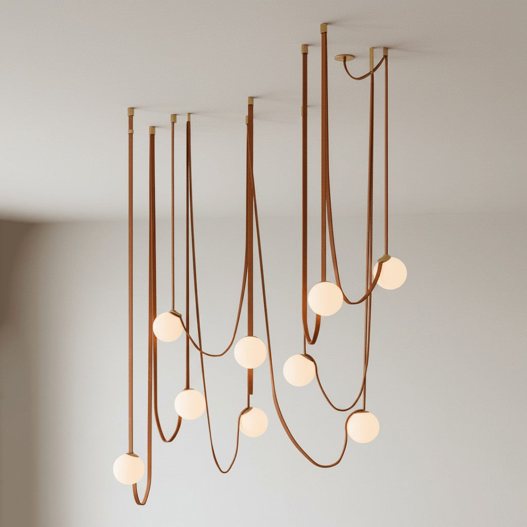 Multiple Belt Art Pendant Installation