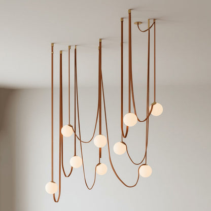Multiple Belt Art Pendant Installation