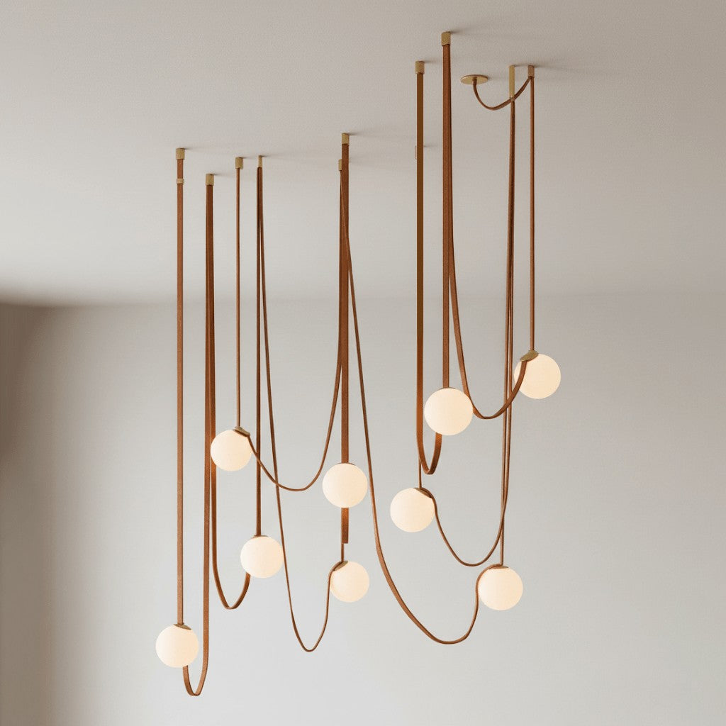 Multiple Belt Art Pendant Installation