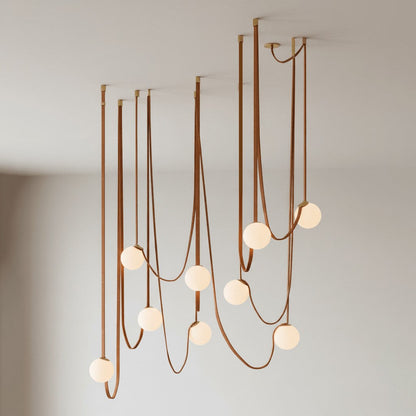 Multiple Belt Art Pendant Installation