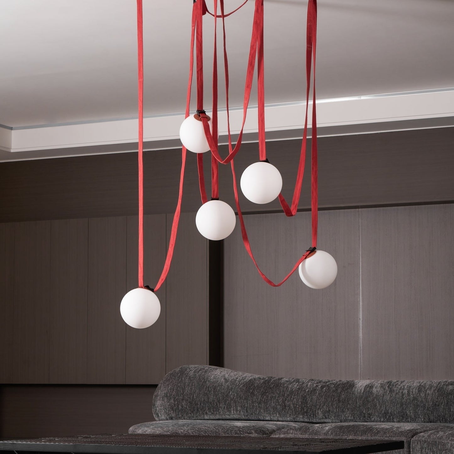 Multiple Belt Art Pendant Installation