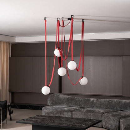 Multiple Belt Art Pendant Installation