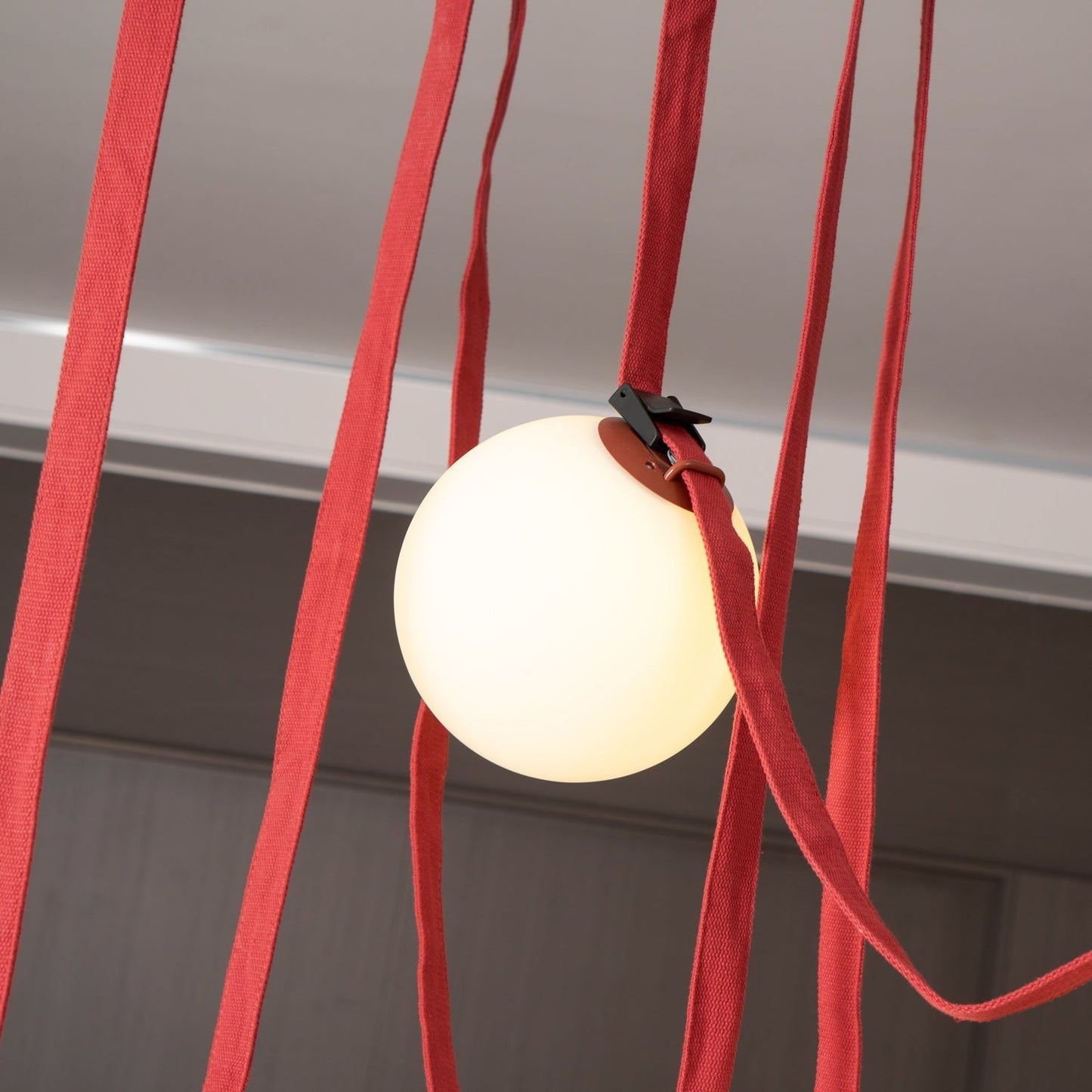 Multiple Belt Art Pendant Installation
