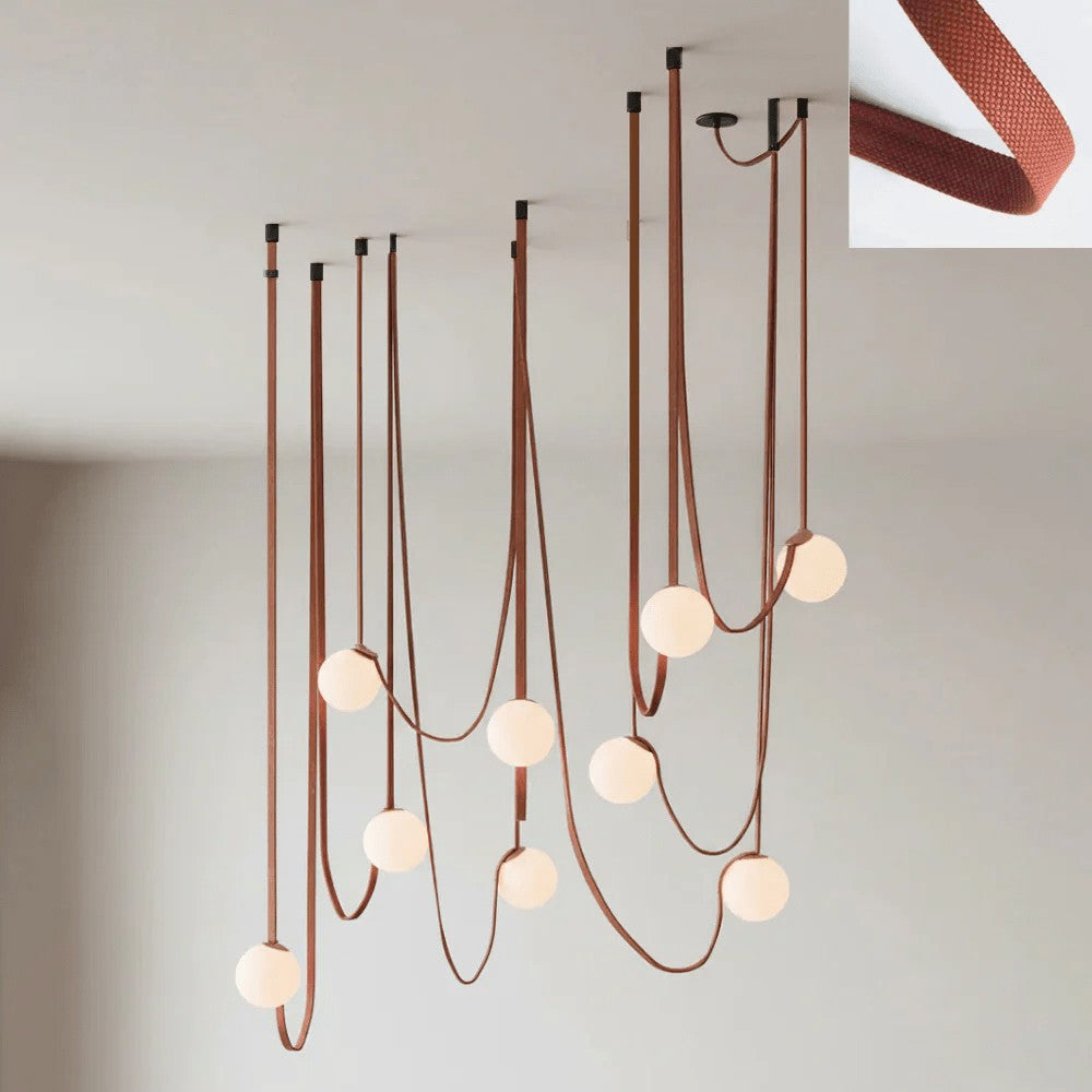 Multiple Belt Art Pendant Installation