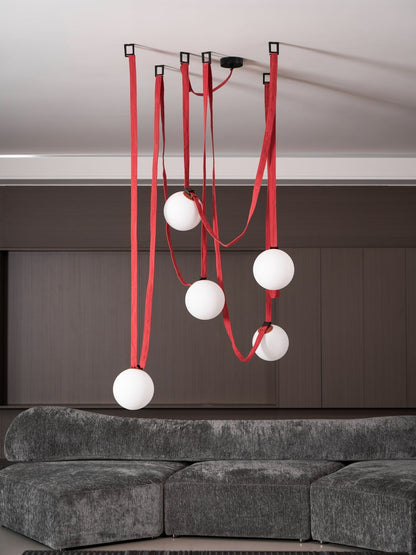 Multiple Belt Art Pendant Installation