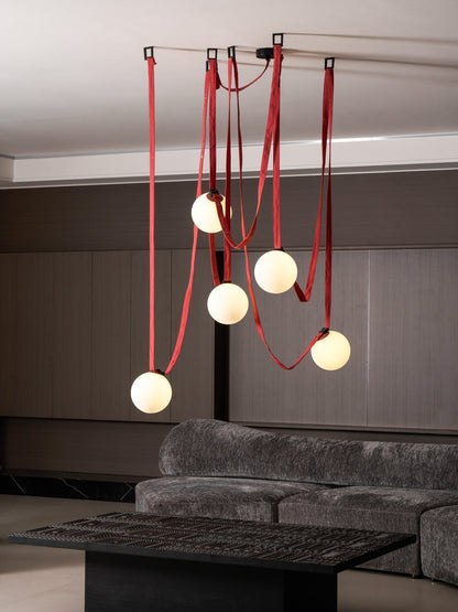 Multiple Belt Art Pendant Installation