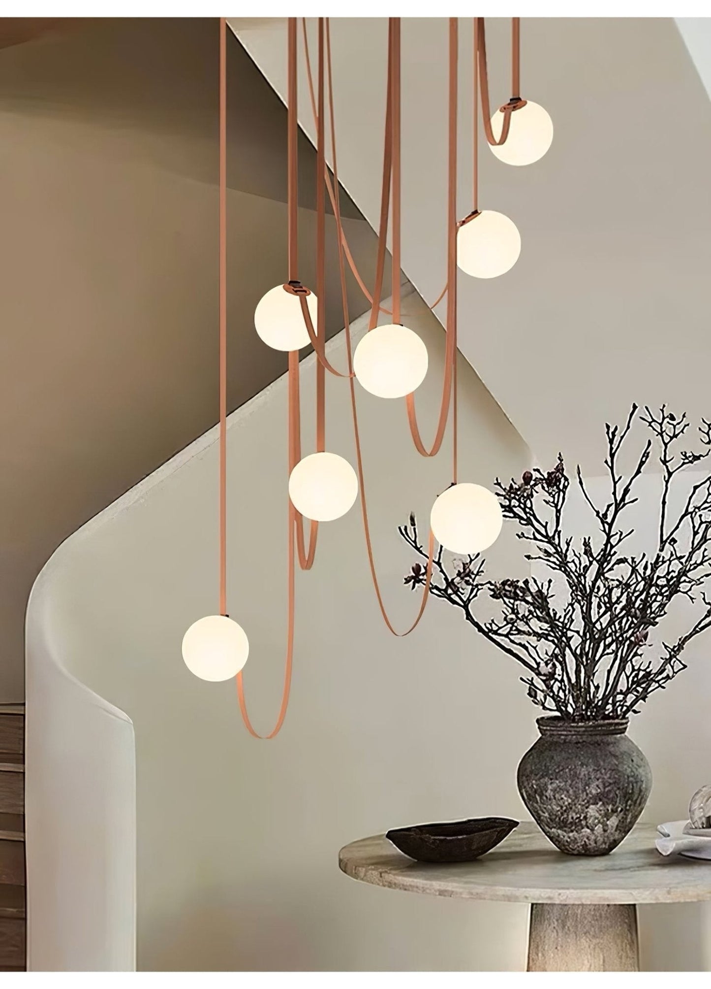 Multiple Belt Art Pendant Installation