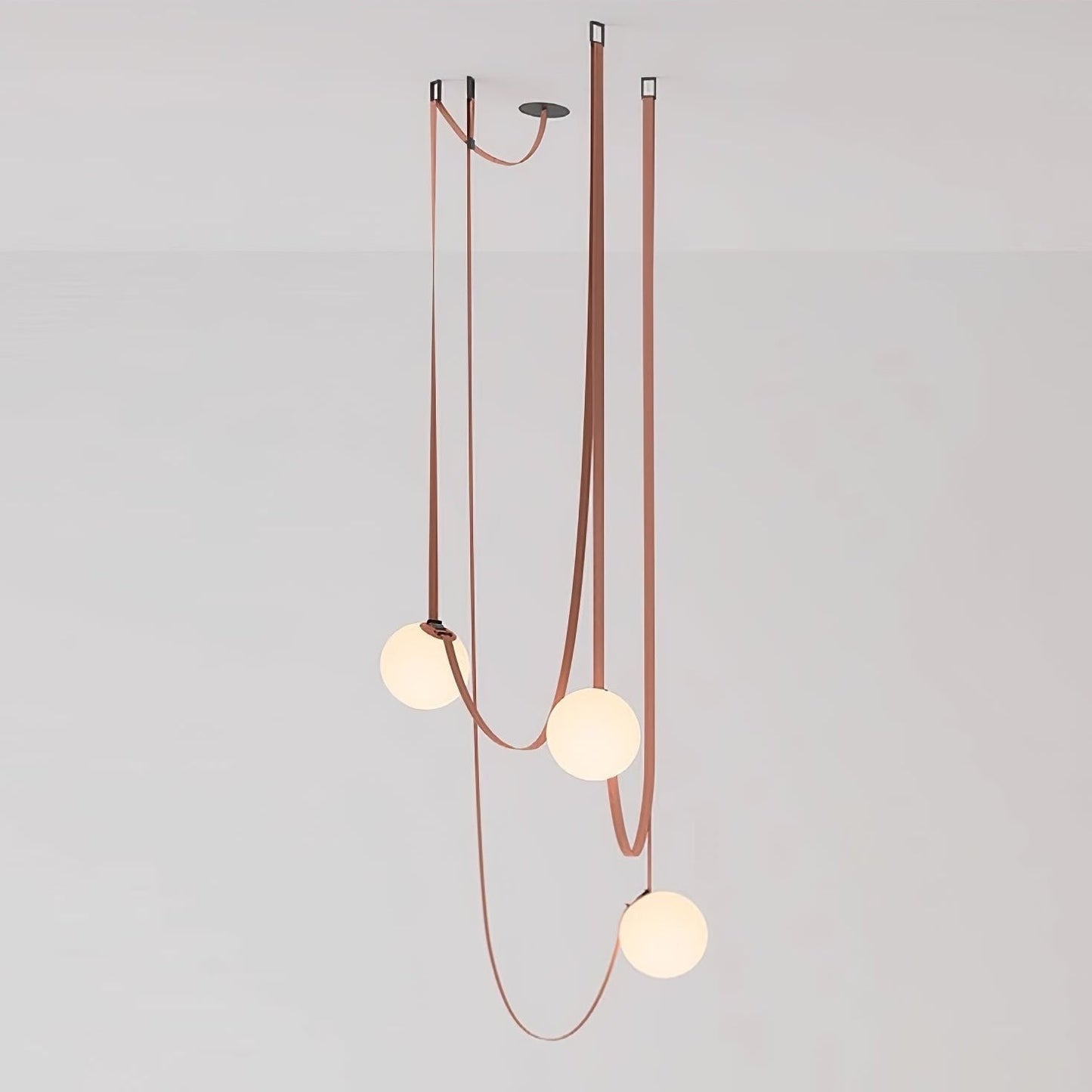 Multiple Belt Art Pendant Installation