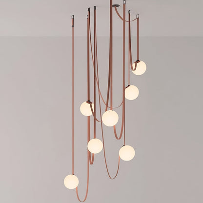 Multiple Belt Art Pendant Installation