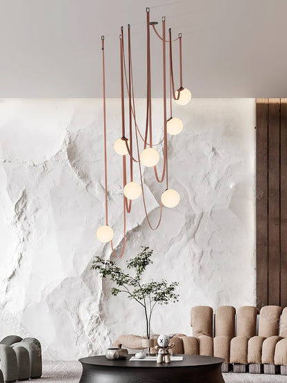 Multiple Belt Art Pendant Installation
