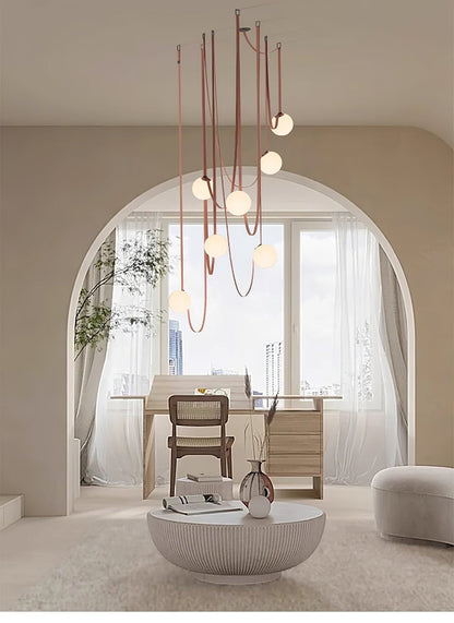 Multiple Belt Art Pendant Installation