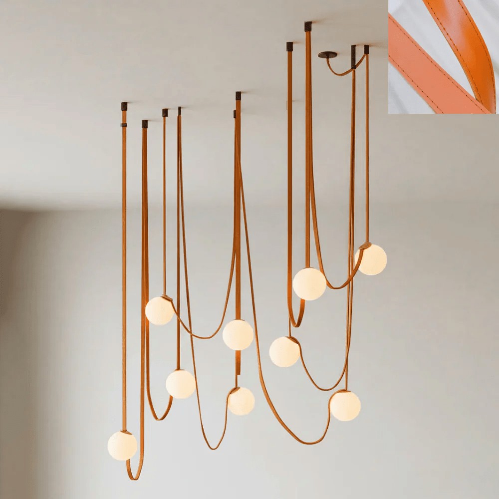 Multiple Belt Art Pendant Installation