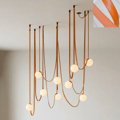 Multiple Belt Art Pendant Installation