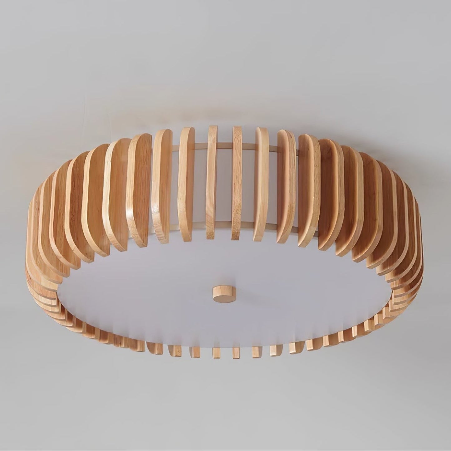 Oakflare Slatted Wood Ceiling Lamp