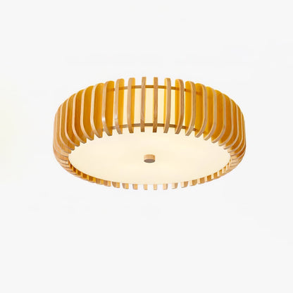 Oakflare Slatted Wood Ceiling Lamp