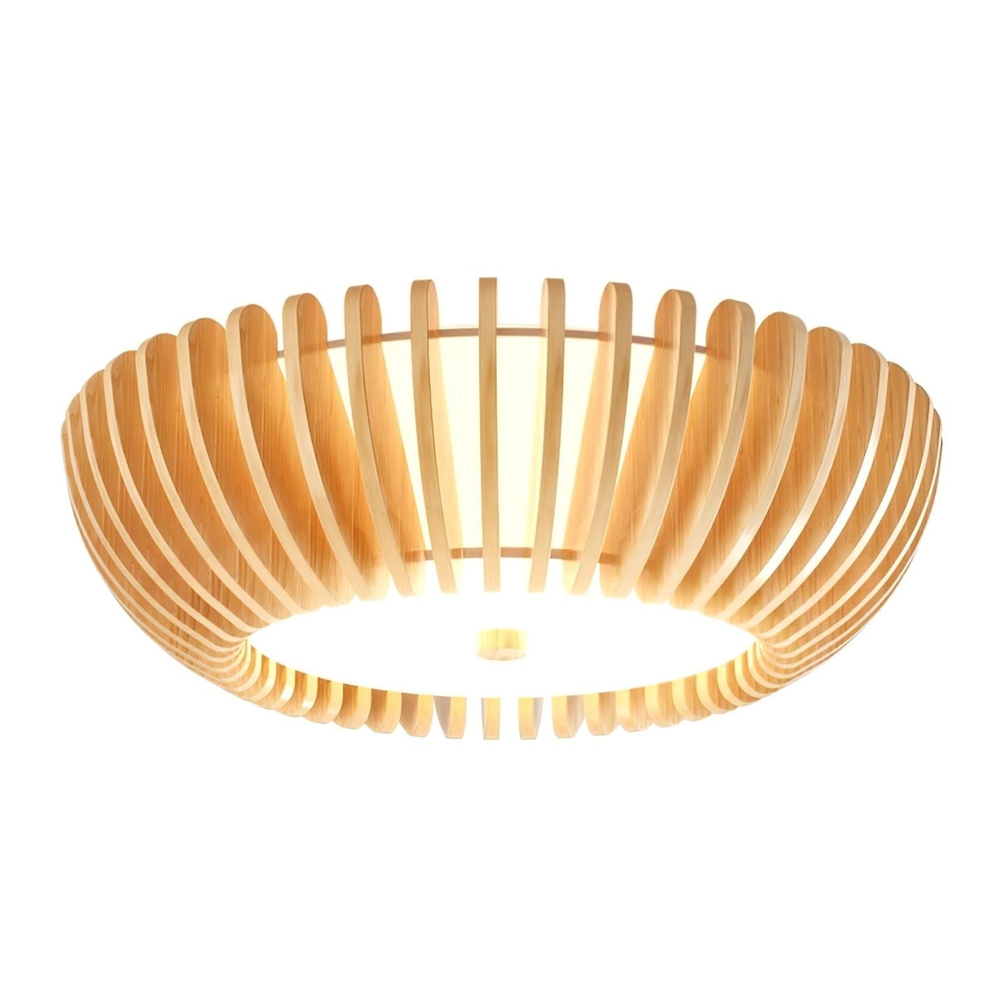 Oakflare Slatted Wood Ceiling Lamp