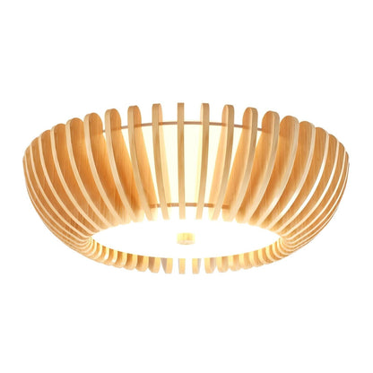 Oakflare Slatted Wood Ceiling Lamp
