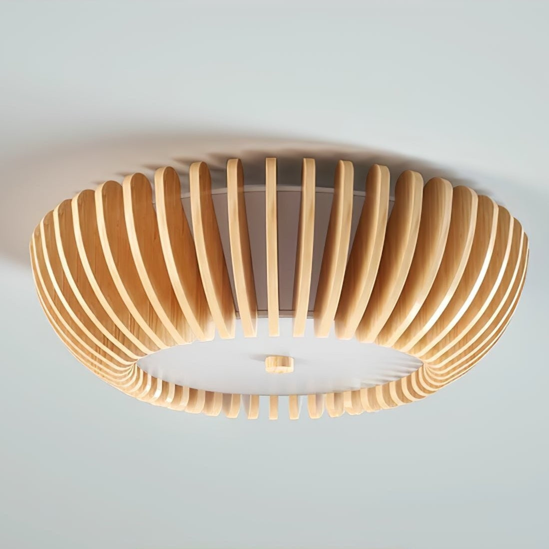 Oakflare Slatted Wood Ceiling Lamp