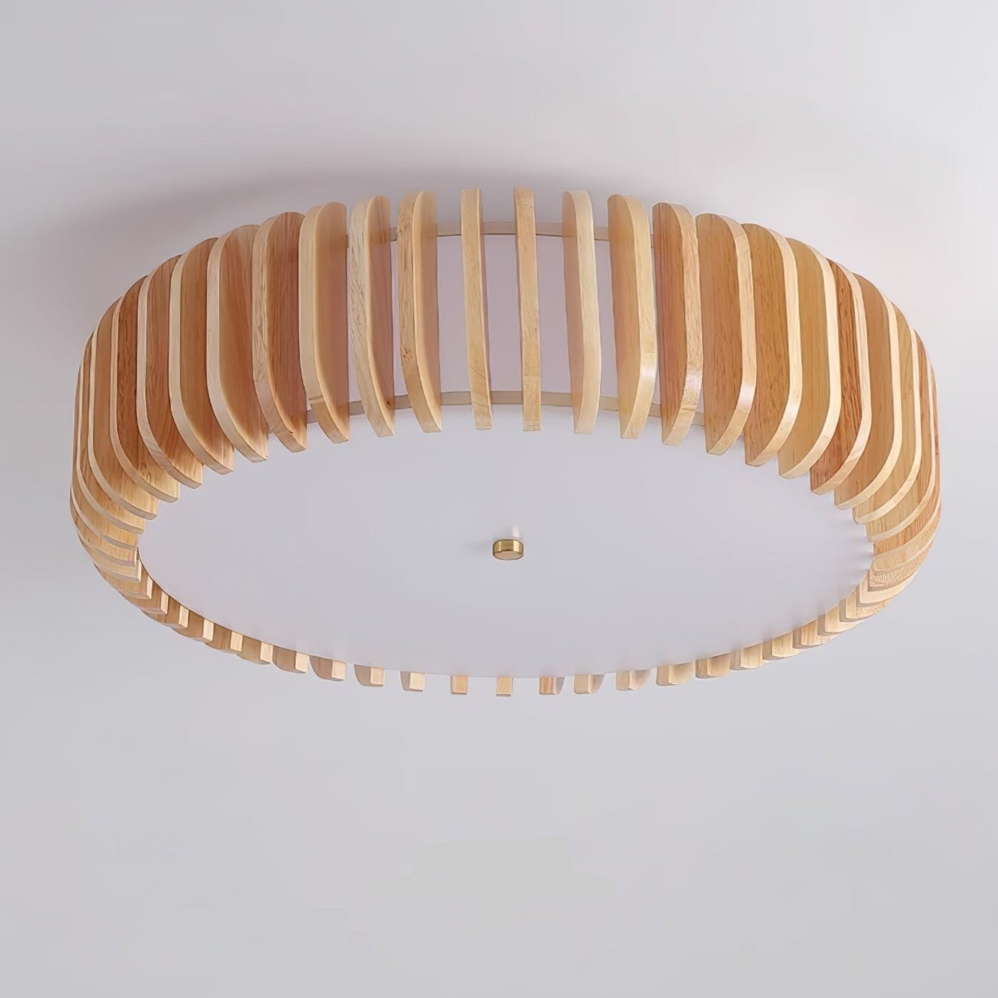 Oakflare Slatted Wood Ceiling Lamp