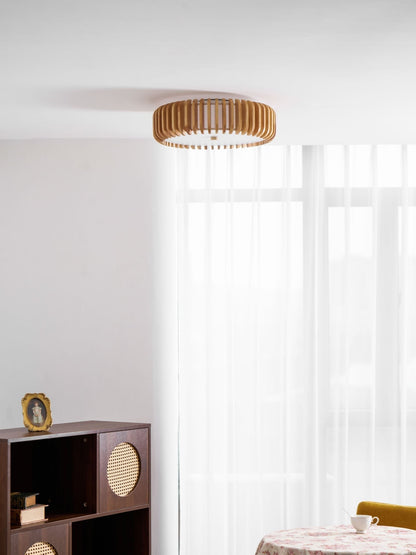 Oakflare Slatted Wood Ceiling Lamp