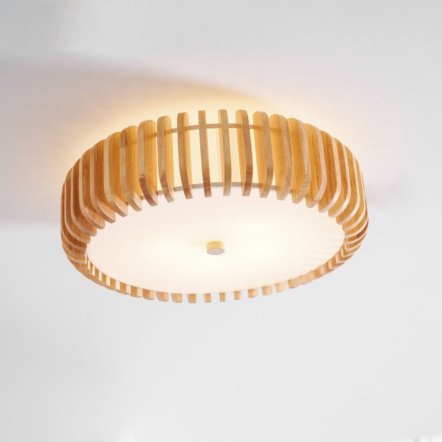 Oakflare Slatted Wood Ceiling Lamp