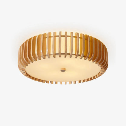 Oakflare Slatted Wood Ceiling Lamp