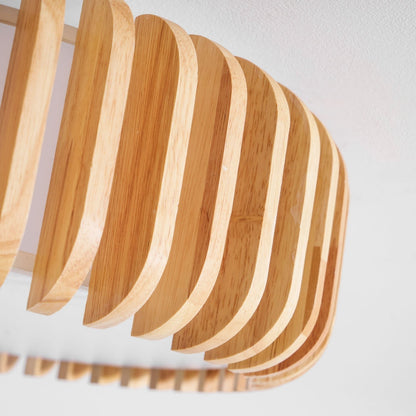 Oakflare Slatted Wood Ceiling Lamp